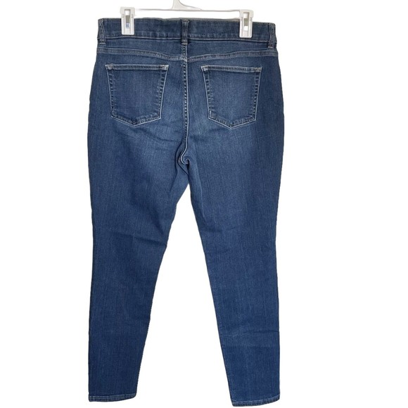 Chaps Womens Jeans Denim Size 12 Blue Mid Rise Mid Waist Slim Stretch Mid Wash - Picture 2 of 12